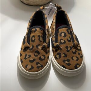 Old Navy Leopard Print Kids Sneakers - Tan and Black